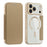 For iPhone 17 Pro Max Case Compatible with MagSafe RFID Blocking Card Holder Leather Phone Cover - Desert Gold - 1