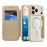 For iPhone 17 Pro Max Case Compatible with MagSafe RFID Blocking Card Holder Leather Phone Cover - Desert Gold - 2