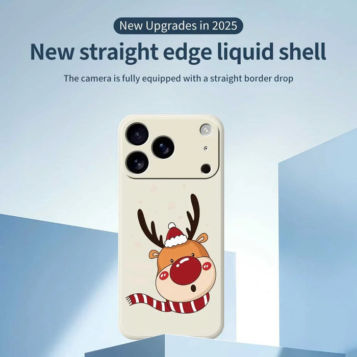 For iPhone 18 Pro Max / 17 Pro Max Case Deer Head Pattern Printing Straight Edge TPU Phone Back Cover - Green - 2