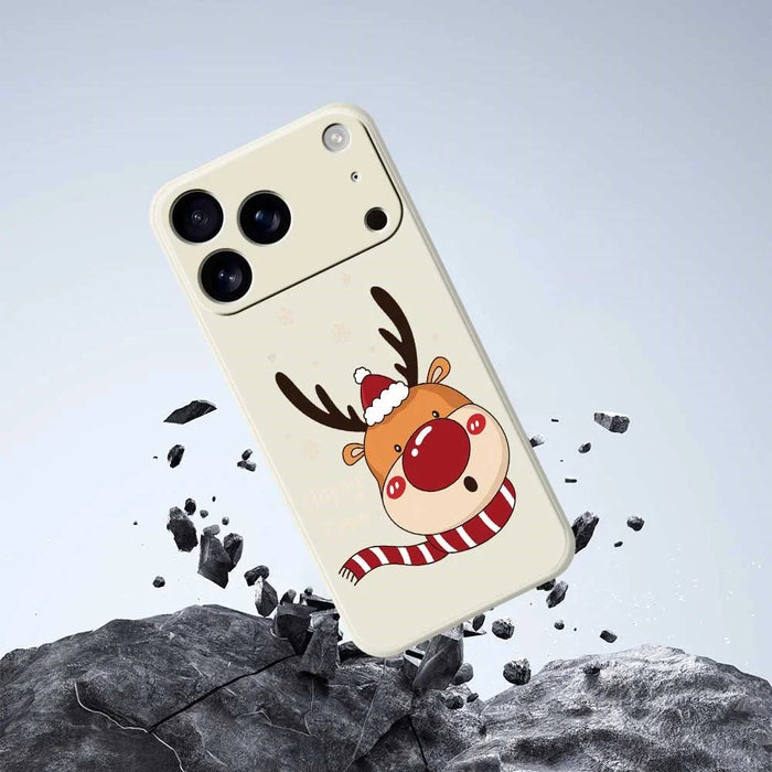 For iPhone 18 Pro Max / 17 Pro Max Case Deer Head Pattern Printing Straight Edge TPU Phone Back Cover - Green - 5