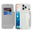 For iPhone 17 Pro Case Compatible with MagSafe Rhombus PU Leather Phone Cover - Titanium Grey - 2