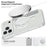 For iPhone 17 Pro Case Compatible with MagSafe Rhombus PU Leather Phone Cover - Titanium Grey - 7