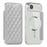 For iPhone Air Case Compatible with MagSafe Rhombus PU Leather Phone Cover - Titanium Grey - 1