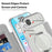 For iPhone Air Case Compatible with MagSafe Rhombus PU Leather Phone Cover - Titanium Grey - 6