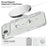 For iPhone Air Case Compatible with MagSafe Rhombus PU Leather Phone Cover - Titanium Grey - 7