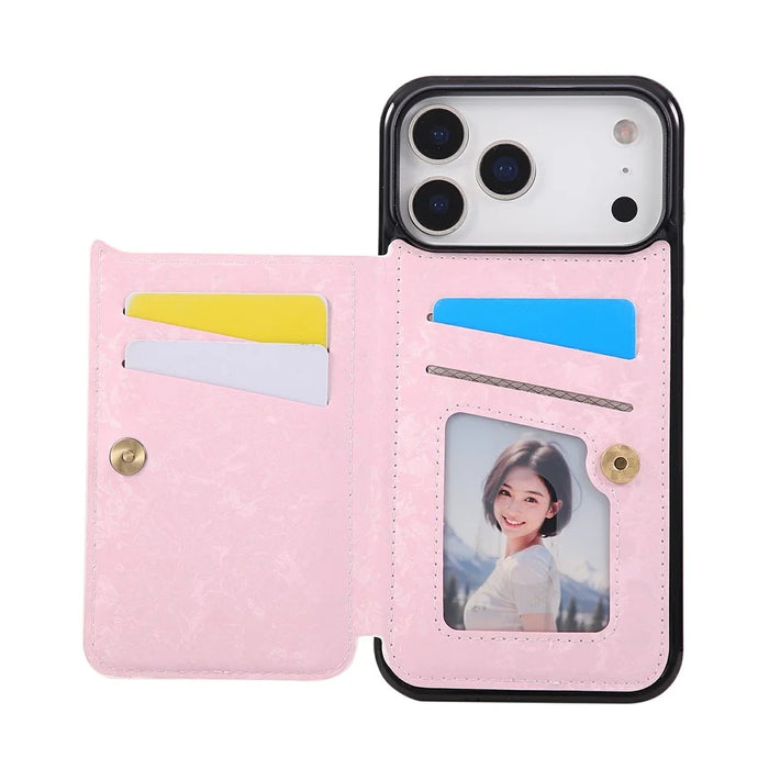 For iPhone 18 Pro Max / 17 Pro Max Case Flower Leather TPU RFID Blocking Phone Cover Card Slots - Dried Flower - 2