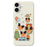 For iPhone 17 Case Christmas Gift Deer Pattern Printing Straight Edge TPU Phone Back Cover - Beige - 1