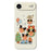 For iPhone Air Case Christmas Gift Deer Pattern Printing Straight Edge TPU Phone Back Cover - Beige - 1
