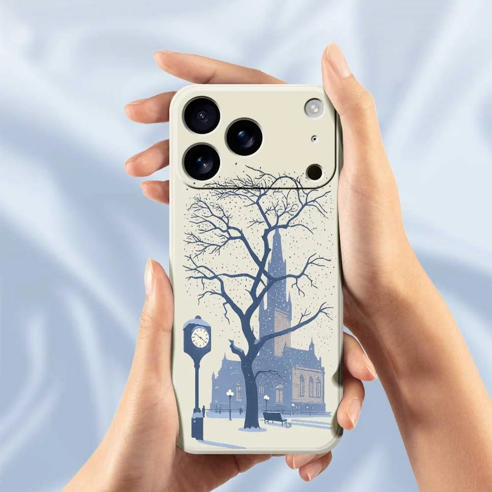 For iPhone 18 Pro / 17 Pro Case Street Outside The Castle Pattern Printing Straight Edge TPU Phone Back Cover - Green - 4