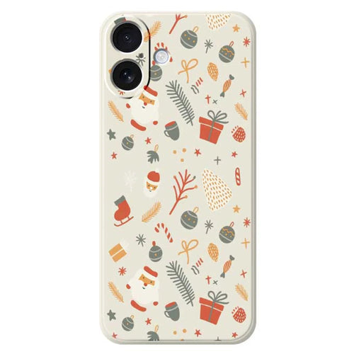 For iPhone 17 Case Candy Gifts Pattern Printing Straight Edge TPU Phone Back Cover - Beige - 1