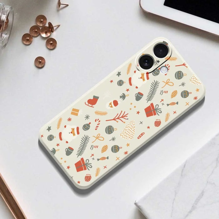 For iPhone 17 Case Candy Gifts Pattern Printing Straight Edge TPU Phone Back Cover - Beige - 6