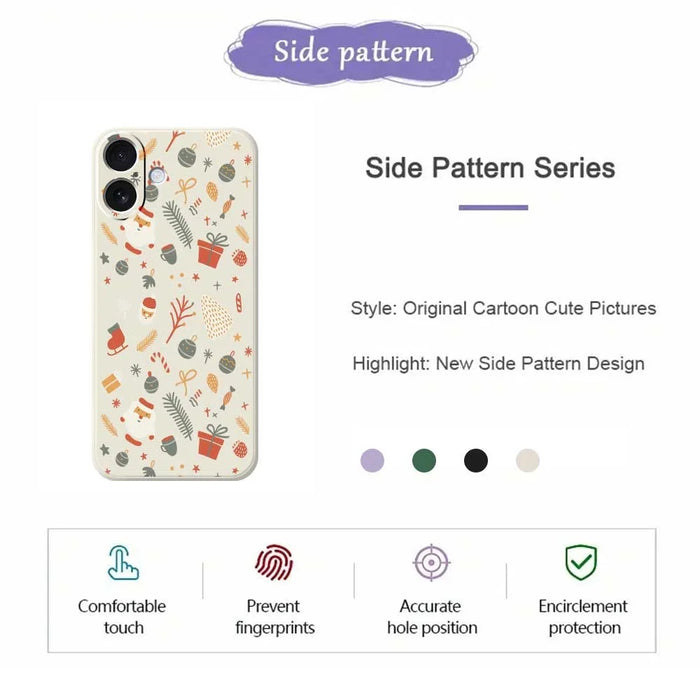 For iPhone 17 Case Candy Gifts Pattern Printing Straight Edge TPU Phone Back Cover - Beige - 7