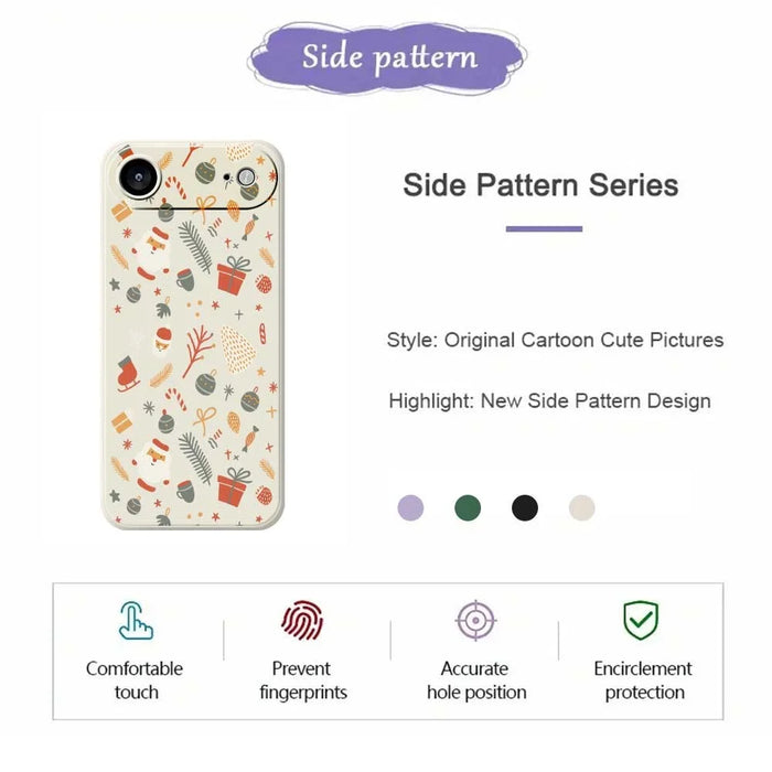 For iPhone Air Case Candy Gifts Pattern Printing Straight Edge TPU Phone Back Cover - Green - 7