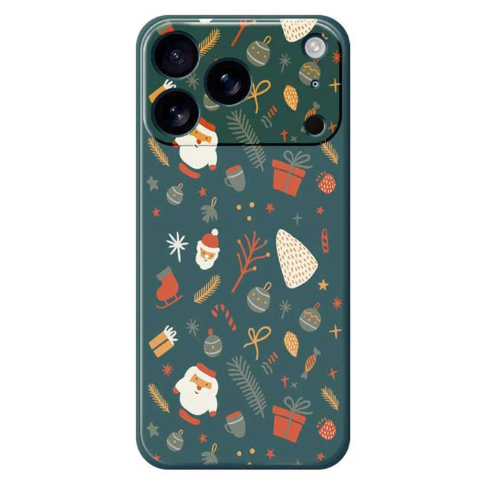 For iPhone 18 Pro / 17 Pro Case Candy Gifts Pattern Printing Straight Edge TPU Phone Back Cover - Green - 1