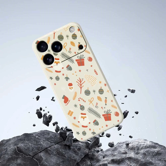 For iPhone 18 Pro / 17 Pro Case Candy Gifts Pattern Printing Straight Edge TPU Phone Back Cover - Green - 5