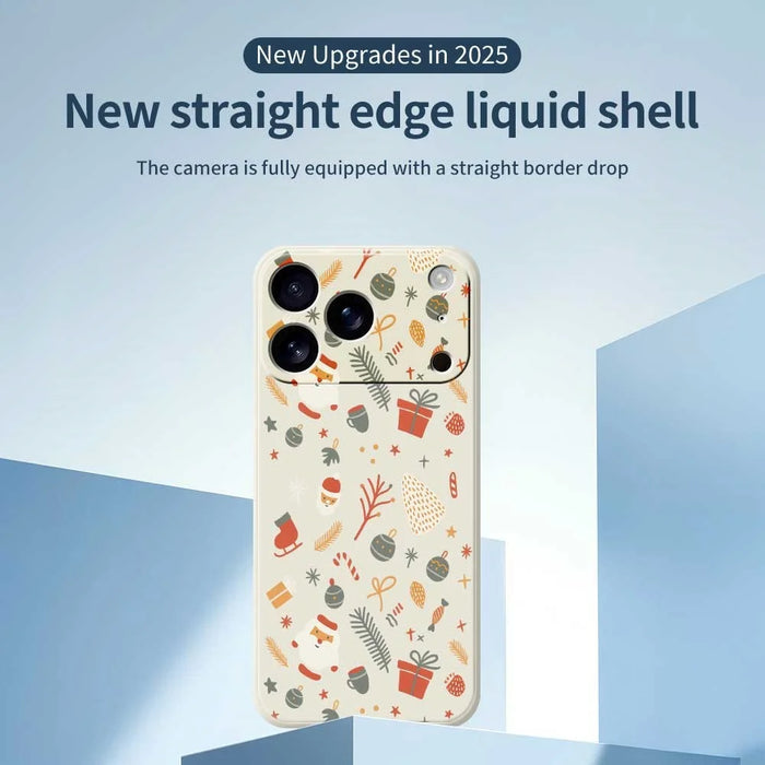 For iPhone 18 Pro Max / 17 Pro Max Case Candy Gifts Pattern Printing Straight Edge TPU Phone Back Cover - Beige - 2