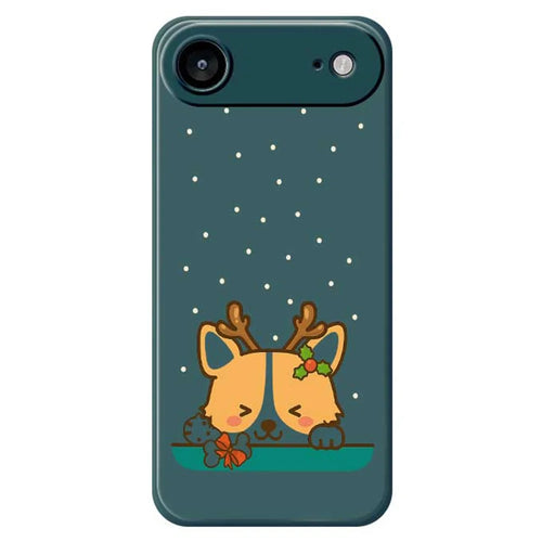 For iPhone Air Case Cute Deer Pattern Printing Straight Edge TPU Phone Back Cover - Green - 1
