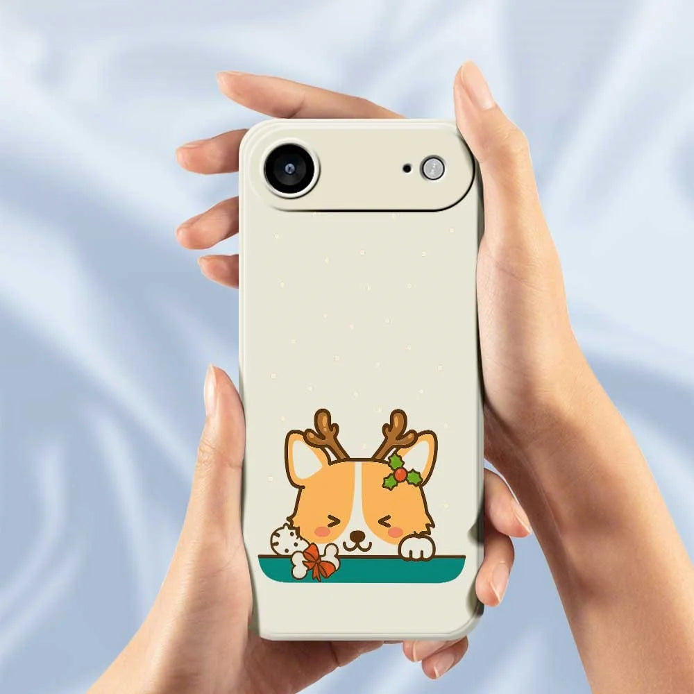 For iPhone Air Case Cute Deer Pattern Printing Straight Edge TPU Phone Back Cover - Green - 4