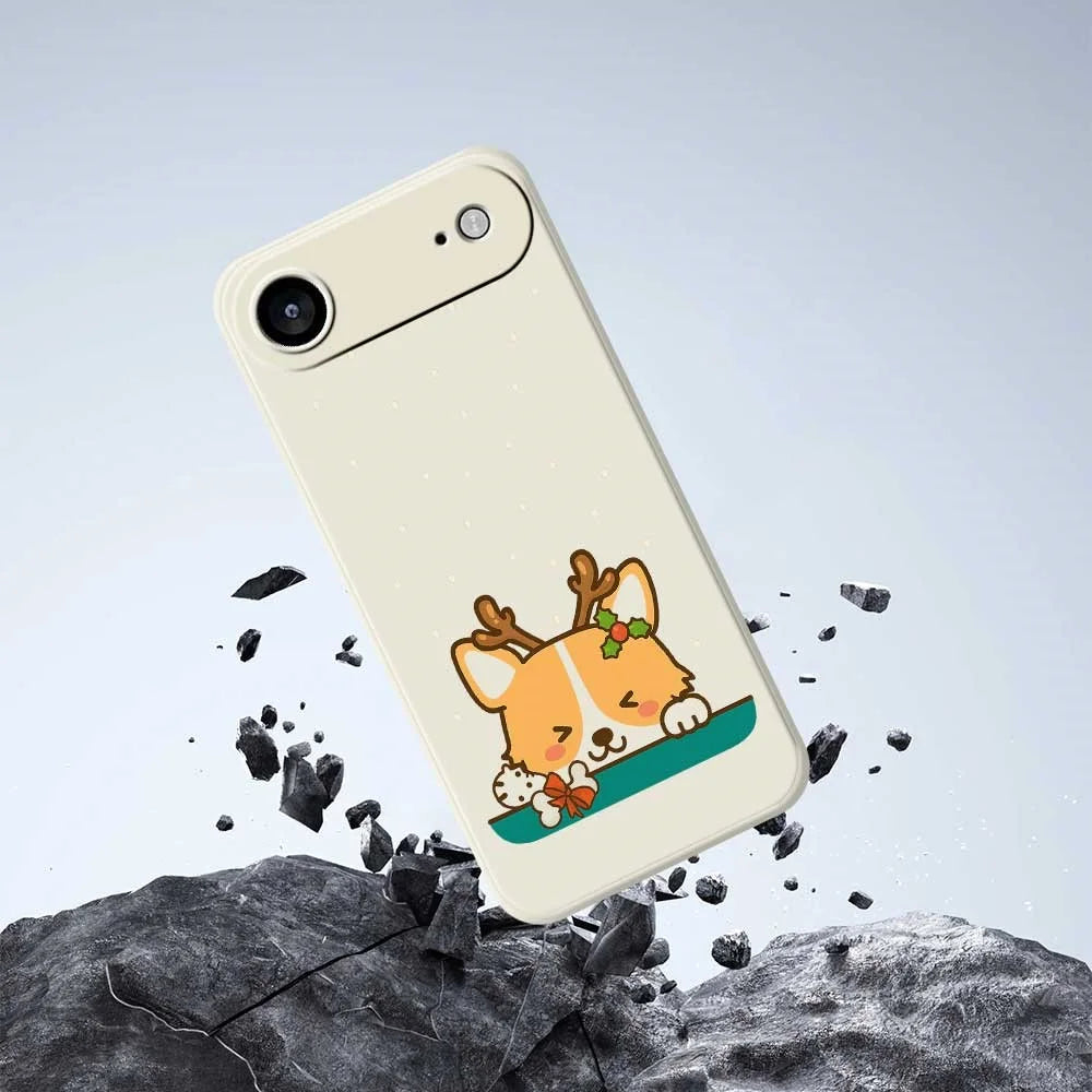 For iPhone Air Case Cute Deer Pattern Printing Straight Edge TPU Phone Back Cover - Green - 5