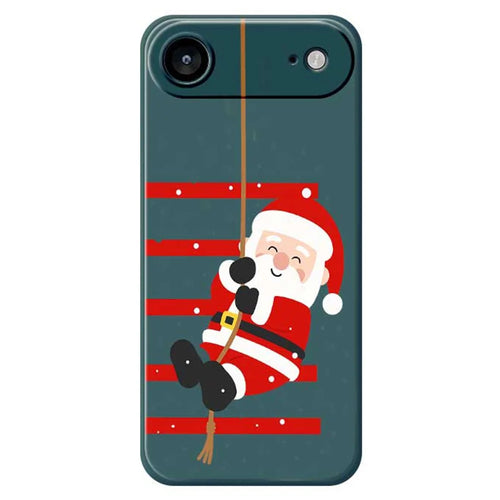 For iPhone Air Case Santa Claus Pattern Printing Straight Edge TPU Phone Back Cover - Green - 1