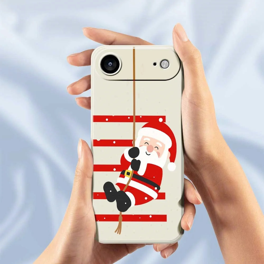 For iPhone Air Case Santa Claus Pattern Printing Straight Edge TPU Phone Back Cover - Green - 4