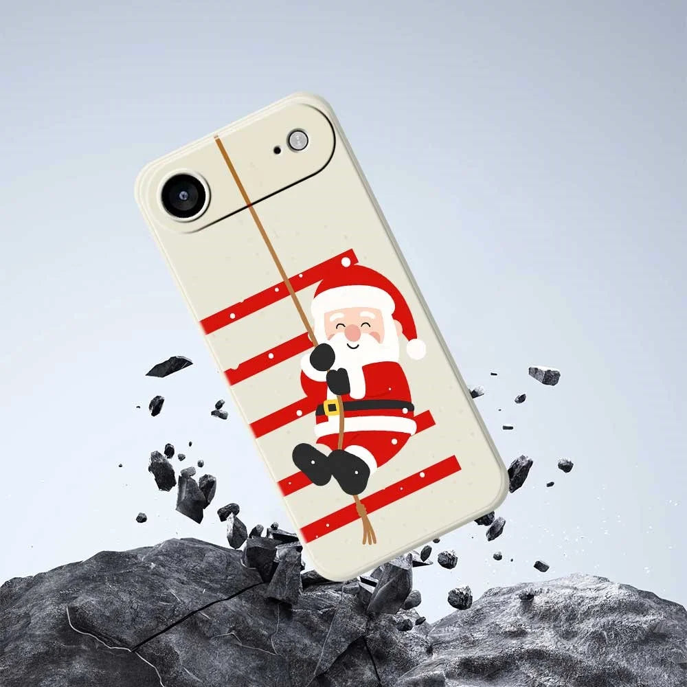 For iPhone Air Case Santa Claus Pattern Printing Straight Edge TPU Phone Back Cover - Green - 5