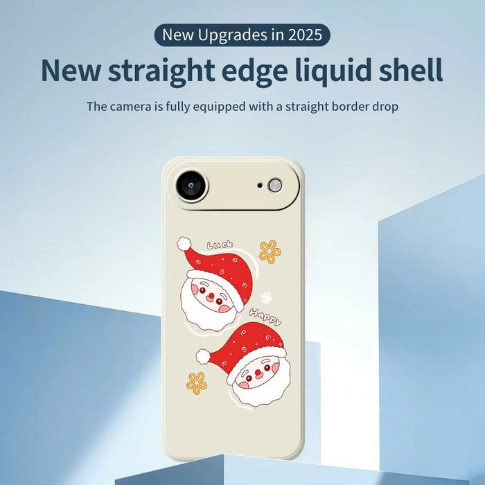 For iPhone Air Case Cute Santa Claus Pattern Printing Straight Edge TPU Phone Back Cover - Beige - 2