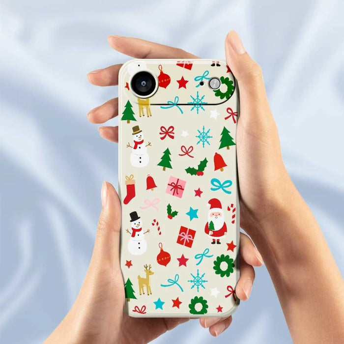 For iPhone Air Case Christmas Decorations Pattern Printing Straight Edge TPU Phone Back Cover - Green - 4