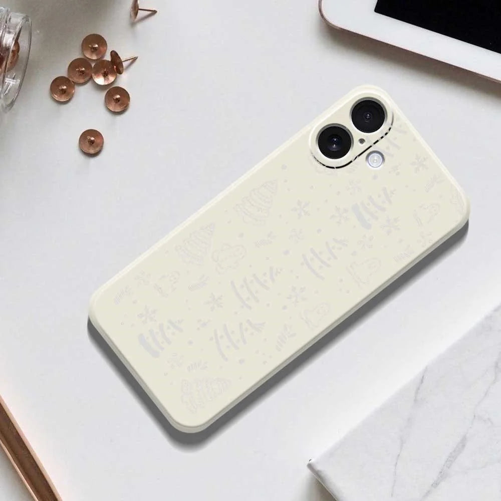 For iPhone 17 Case Snowflake Gingerbread Pattern Printing Straight Edge TPU Phone Back Cover - Green - 6