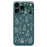 For iPhone 18 Pro / 17 Pro Case Snowflake Gingerbread Pattern Printing Straight Edge TPU Phone Back Cover - Green - 1