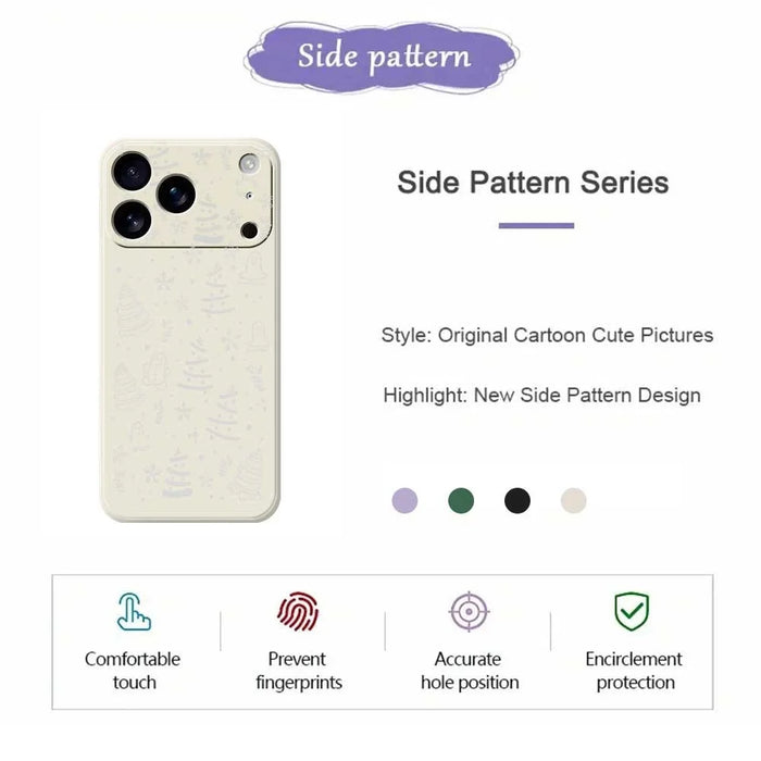 For iPhone 18 Pro / 17 Pro Case Snowflake Gingerbread Pattern Printing Straight Edge TPU Phone Back Cover - Green - 7