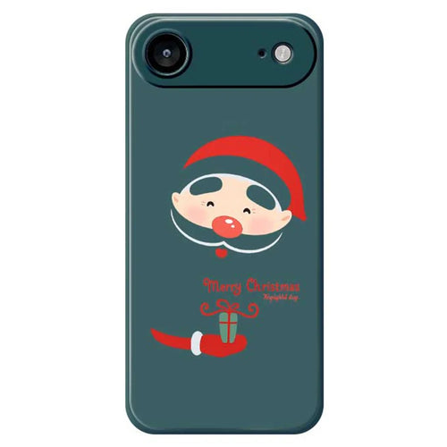For iPhone Air Case Santa Claus Gift Pattern Printing Straight Edge TPU Phone Back Cover - Green - 1
