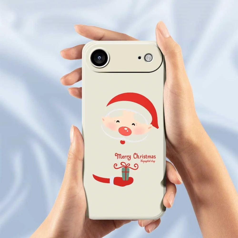 For iPhone Air Case Santa Claus Gift Pattern Printing Straight Edge TPU Phone Back Cover - Green - 4