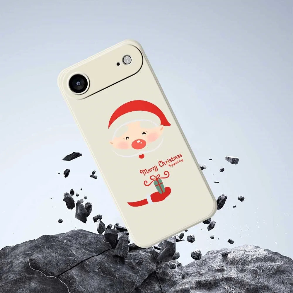 For iPhone Air Case Santa Claus Gift Pattern Printing Straight Edge TPU Phone Back Cover - Green - 5
