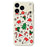 For iPhone 18 Pro Max / 17 Pro Max Case Santa Hats and Canes Pattern Printing Straight Edge TPU Phone Back Cover - Beige - 1