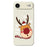 For iPhone Air Case Snowflake Deer Head Pattern Printing Straight Edge TPU Phone Back Cover - Beige - 1