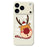 For iPhone 18 Pro / 17 Pro Case Snowflake Deer Head Pattern Printing Straight Edge TPU Phone Back Cover - Beige - 1