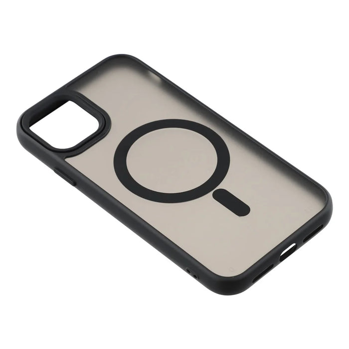 For iPhone 11 Case Compatible with MagSafe Skin-Touch PC + TPU Phone Cover - Black - 4