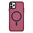 For iPhone 11 Pro Max Case Compatible with MagSafe Skin-Touch PC + TPU Phone Cover - Wine Red - 1