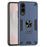 For Samsung Galaxy S25 Edge Case PC + TPU Drop Defend Phone Cover with Ring Kickstand - Blue - 1