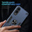 For Samsung Galaxy S25 Edge Case PC + TPU Drop Defend Phone Cover with Ring Kickstand - Blue - 5