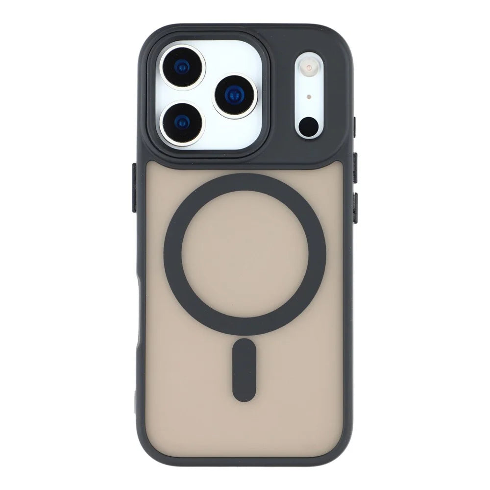 For iPhone 17 Pro Case Compatible with MagSafe Skin-Touch PC + TPU Phone Cover - Black - 3