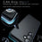 For Samsung Galaxy S25 Case Skin-Touch TPU + PC Matte Phone Back Cover, Transparent Black - 4
