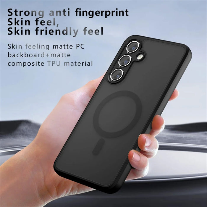 For Samsung Galaxy S24+ Magnetic Case TPU + PC Matte Skin Touch Phone Cover - 7