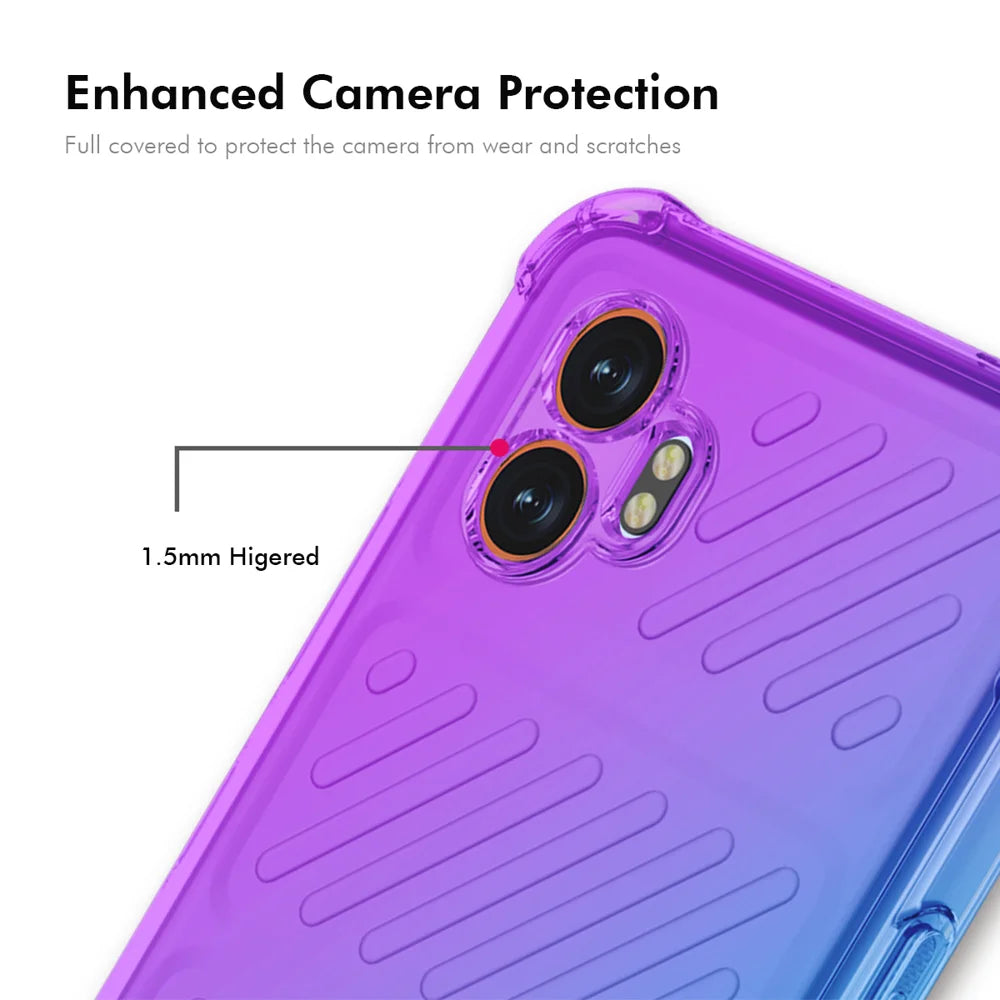 ENKAY For Samsung Galaxy XCover7 Pro TPU Case  Thickened Four Corner Drop-proof Phone Back Cover - Purple / Blue - 4