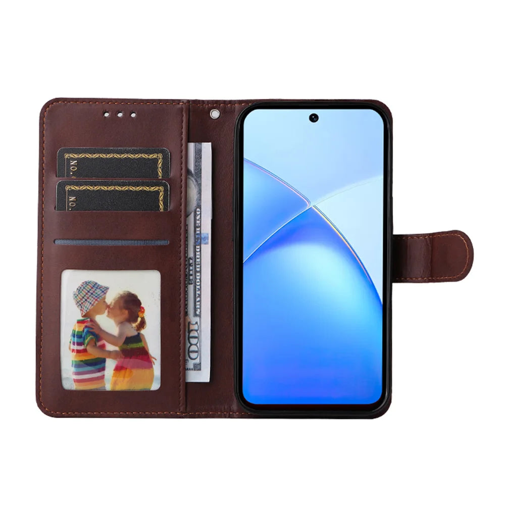 ENKAY HAT PRINCE For Infinix Smart 10 Plus PU Leather Wallet Case   Phone Stand Cover with Tempered Glass - Pink - 3