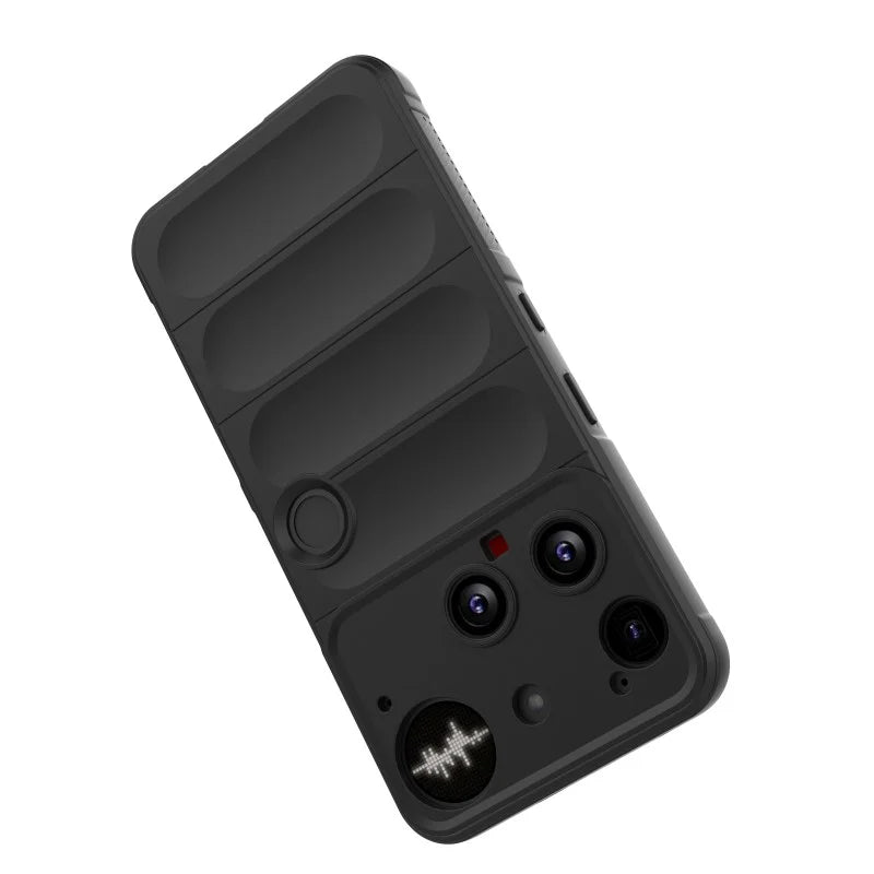WANLONFENG For Nothing Phone (3) 5G TPU Case  HD Series Anti Slip Phone Cover with Tempered Glass - Black - 3
