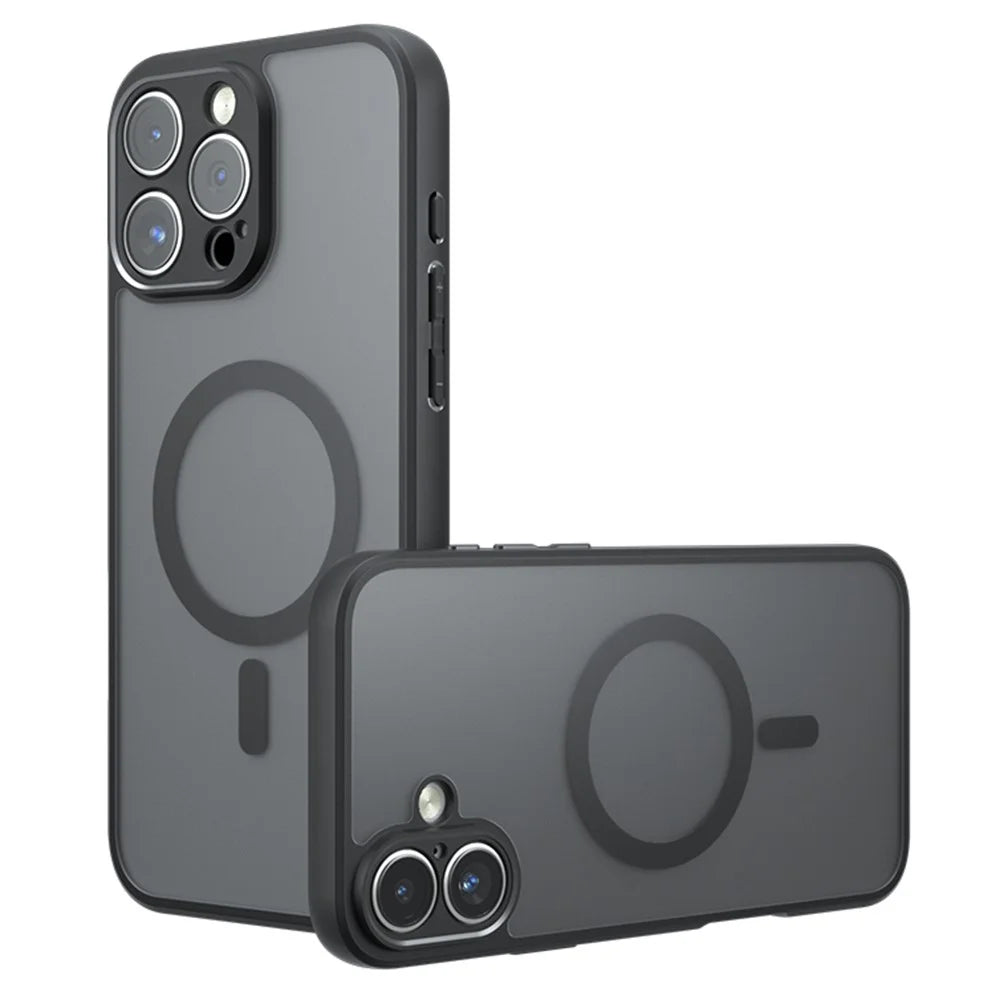 For iPhone 16 Pro Max Case Compatible with MagSafe TPU + PC Matte Skin Touch Phone Cover - 1