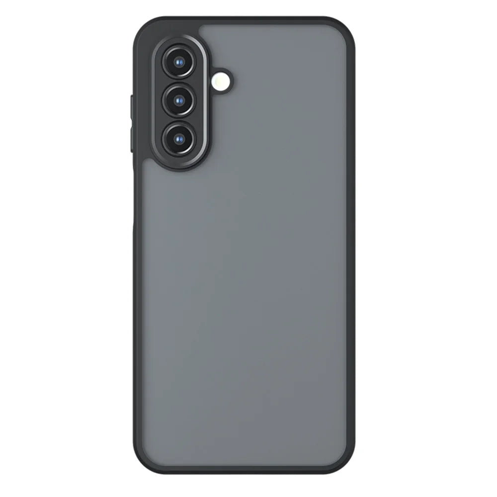 For Samsung Galaxy A54 5G Case Skin-Touch TPU + PC Matte Phone Back Cover, Transparent Black - 2