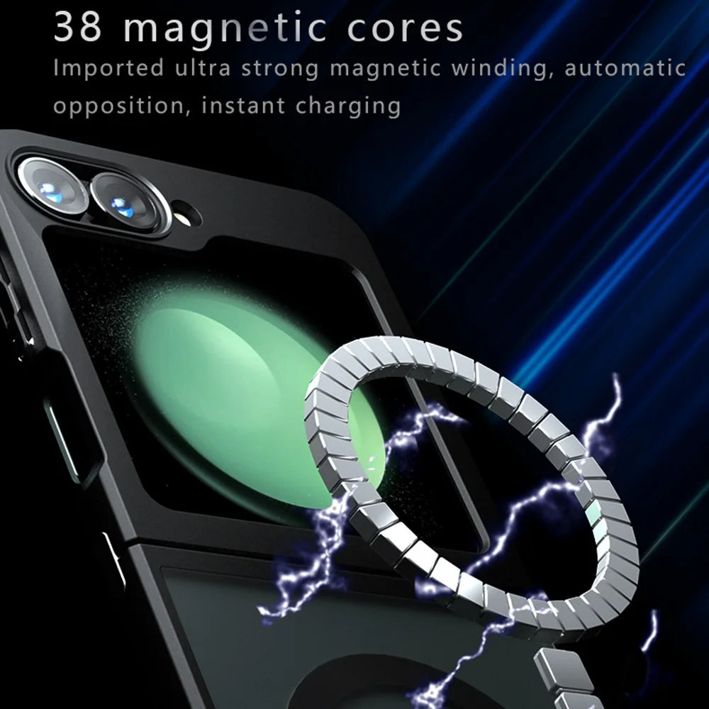For Samsung Galaxy Z Flip5 5G Magnetic Case TPU + PC Matte Skin Touch Phone Cover - 3